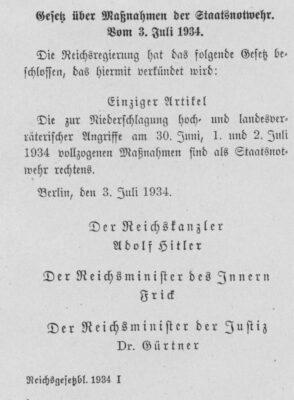 Die Marburger Rede und der Röhm-Putsch: Eine historische Betrachtung